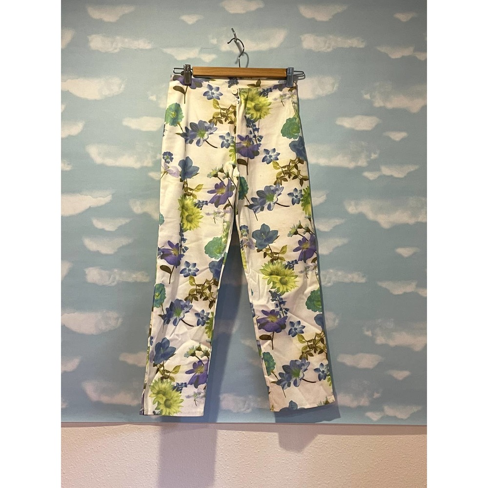 Tark'1 Paris Floral Print Pants T2 2 4 25 26 27 90s Y2K Club